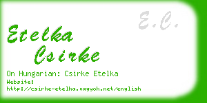 etelka csirke business card